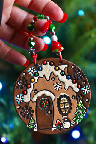 Gingerbread House Ornament - Ready to Ship!