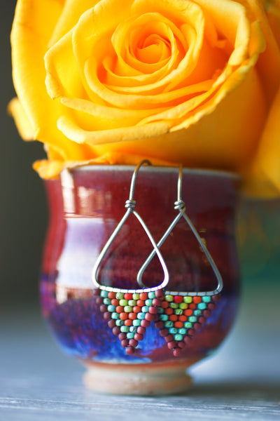 Treasures of the Forest Beaded Earrings