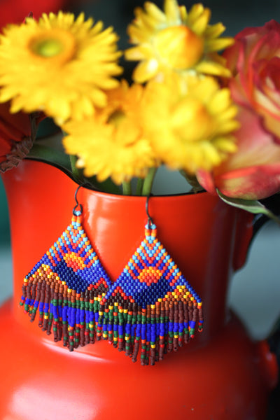 Autumn in the Mountains - Beaded Earrings