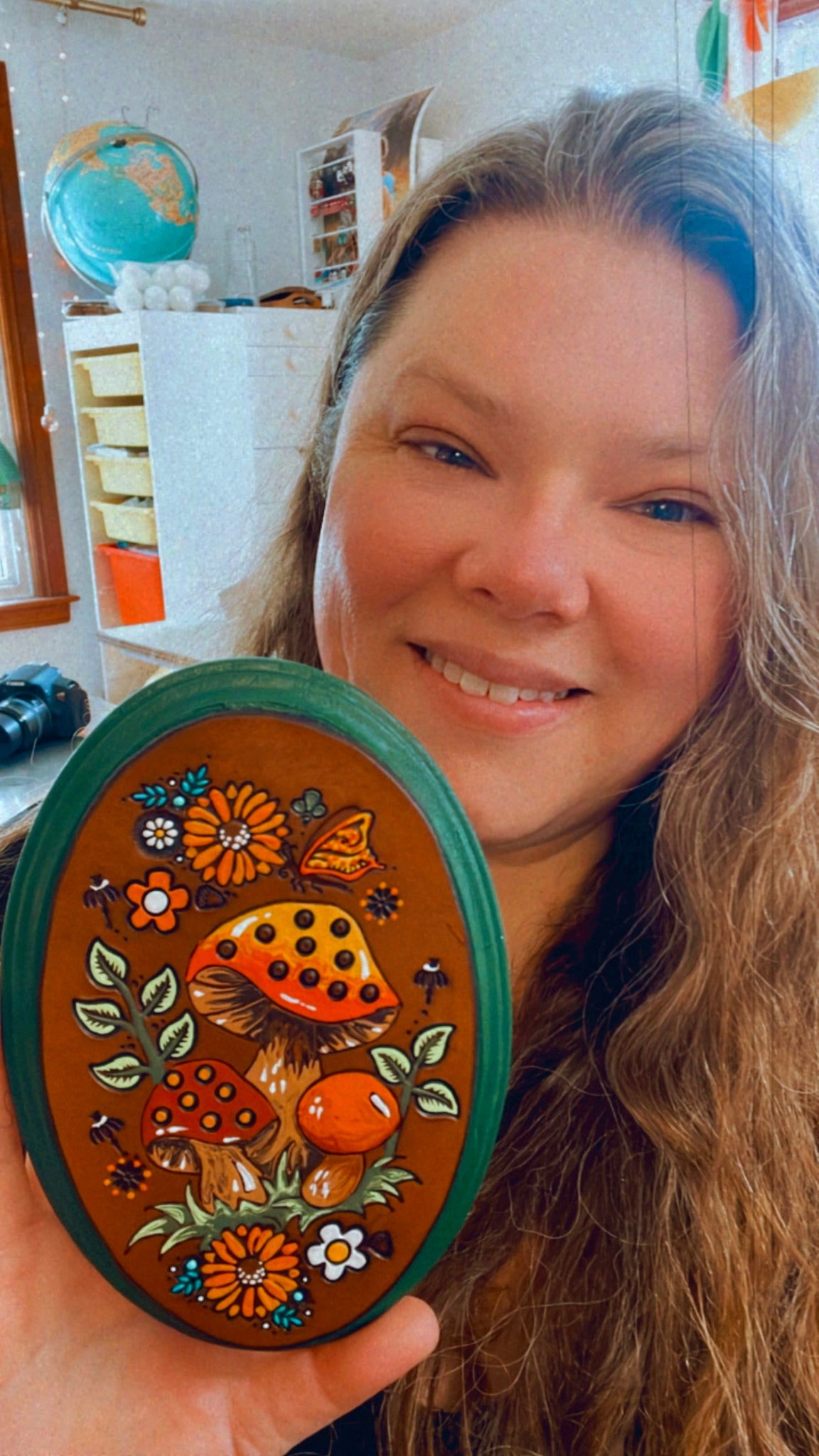 Merry Mushroom - Oval Plaque