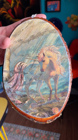 Vintage Unicorn Plaque for Elissa