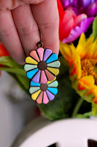 Preorder - Pastel Pinwheel Earrings