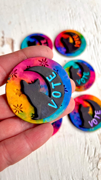 3D Childless Cat Lady Vote Pin