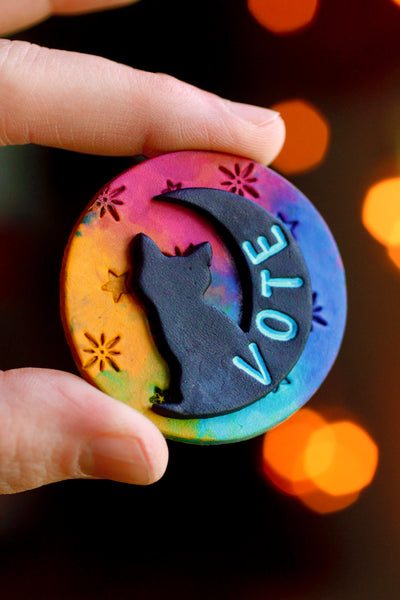 3D Childless Cat Lady Vote Pin