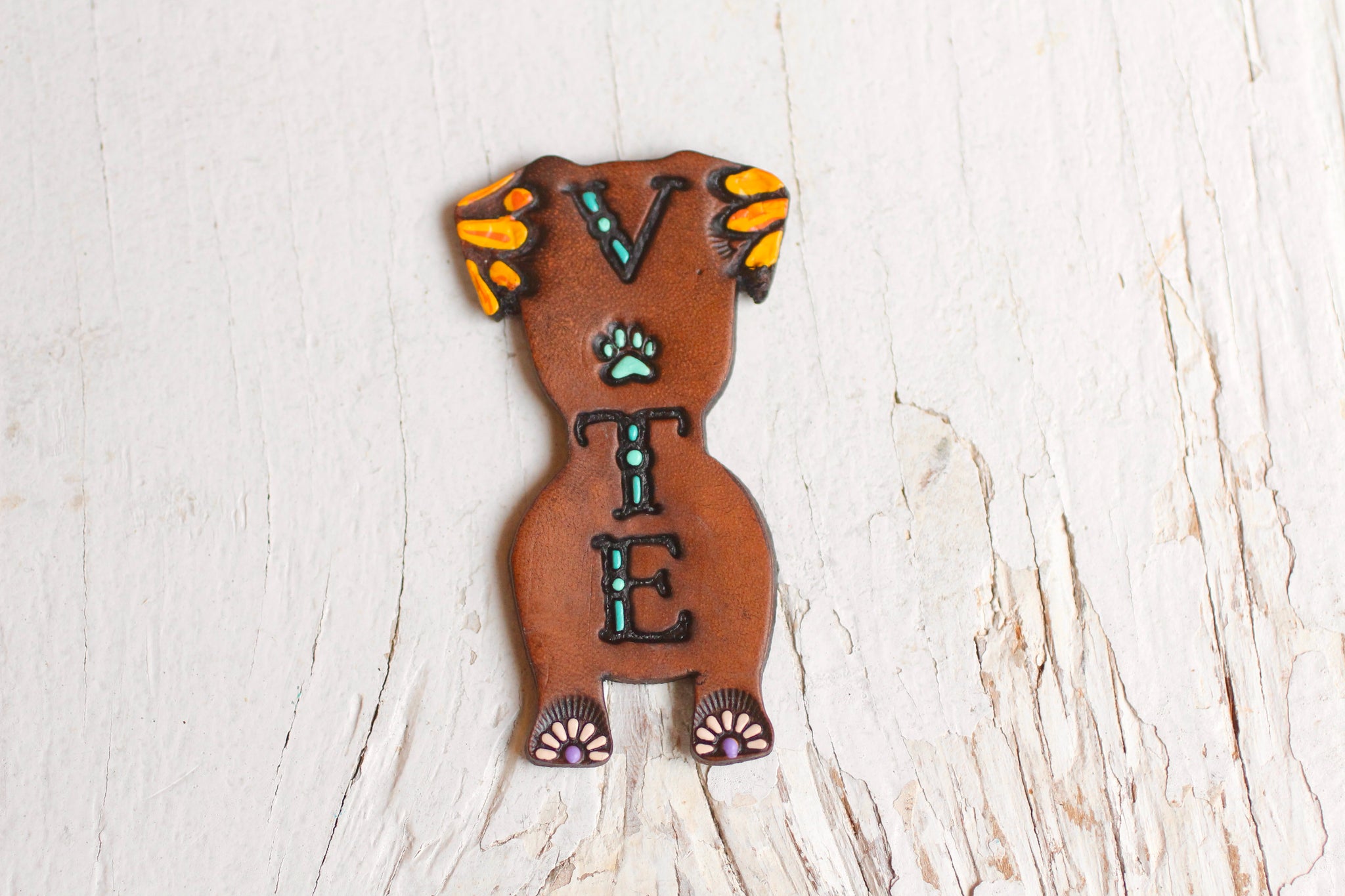 Ready to Ship Dog Lady Pitbull Vote Pin