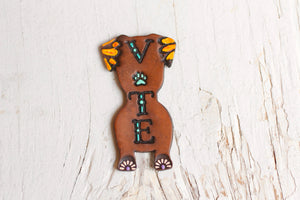 Ready to Ship Dog Lady Pitbull Vote Pin