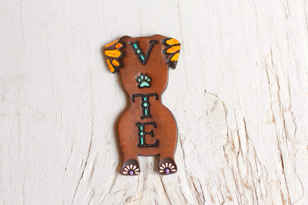Ready to Ship Dog Lady Pitbull Vote Pin