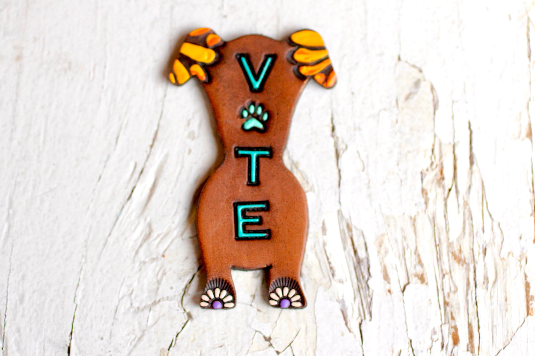 Ready to Ship Dog Lady Jack Russell Vote Pin
