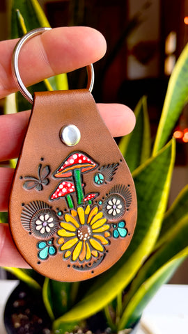 Toadstools in Wonderland Keychain