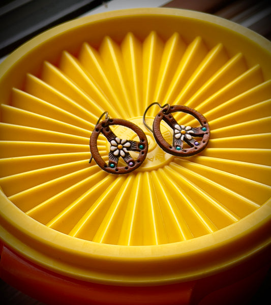 Mini Daisy Peace Earrings
