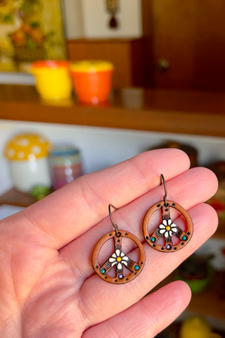 Mini Daisy Peace Earrings