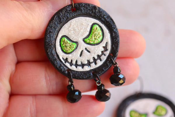 Jack Skellington (with green eyes and beads)
