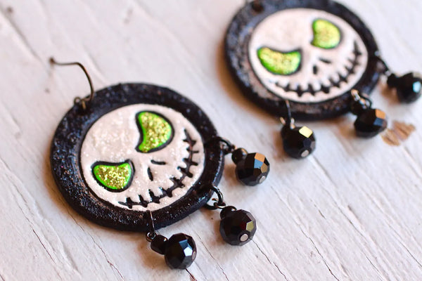 Jack Skellington (with green eyes and beads)