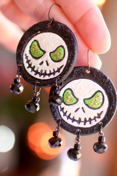 Jack Skellington (with green eyes and beads)