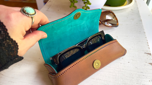 Orange Poppies & Wildflowers Glasses Case