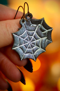 Sparkly Spiderweb Earrings