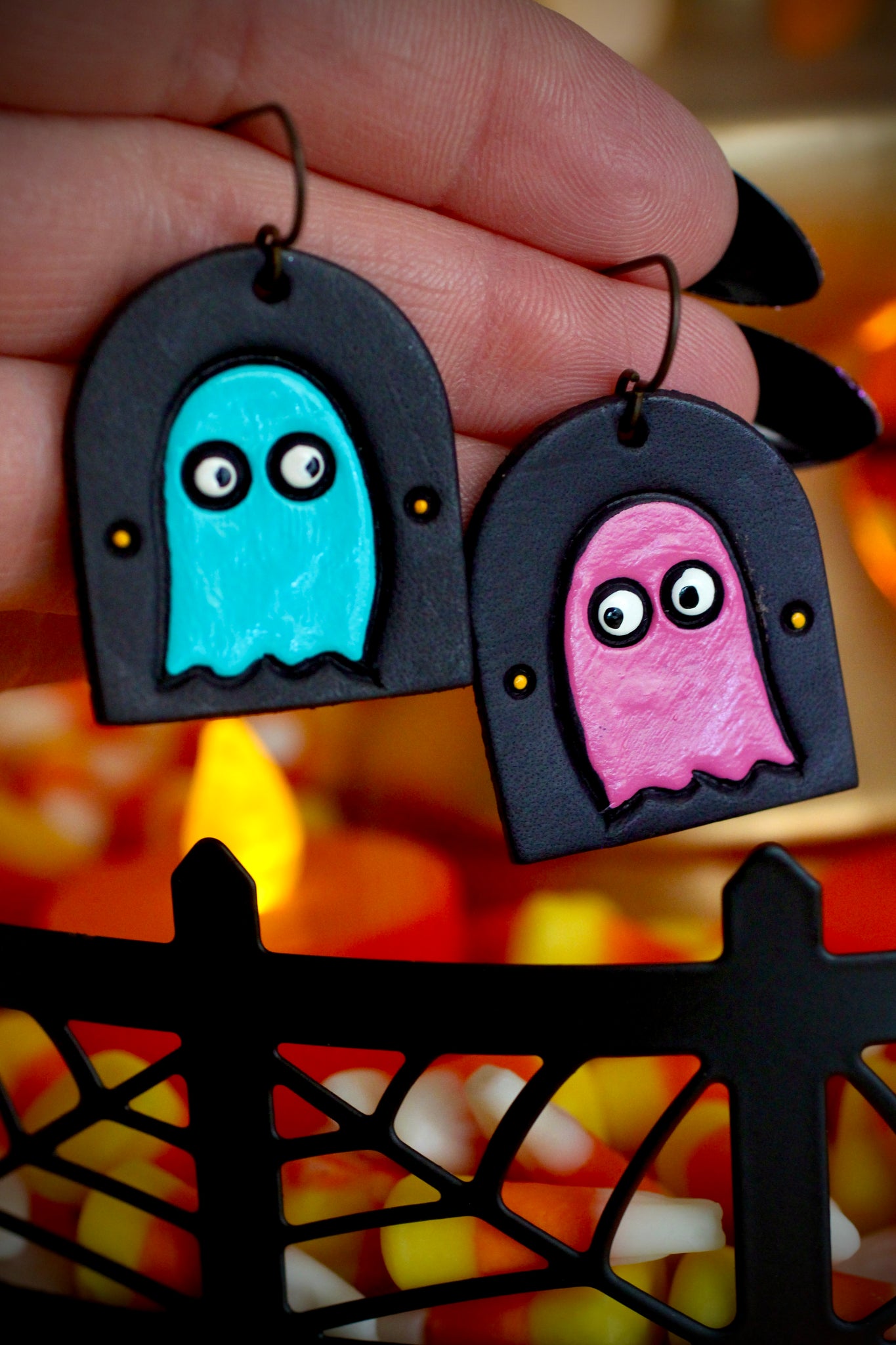 Pinky & Inky - Pac-Man Ghost Earrings