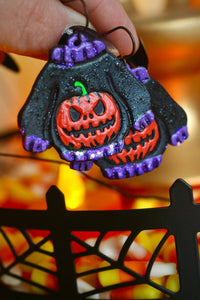 Pumpkin Halloween Sweater Earrings