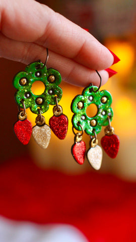 Sparkly Wreath Earrings