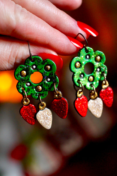Sparkly Wreath Earrings