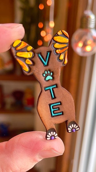 Ready to Ship Dog Lady Frenchie Vote Pin