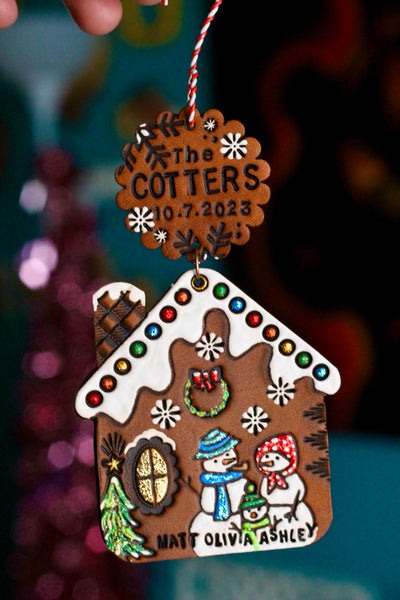 Custom Gingerbread House Ornament