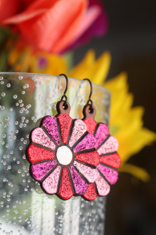 Valentine’s Pinwheel Earrings