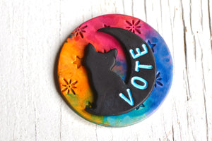 3D Childless Cat Lady Vote Pin