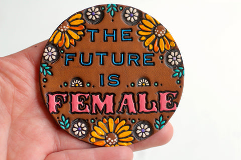 Preorder The Future is Female Large Vote Pin