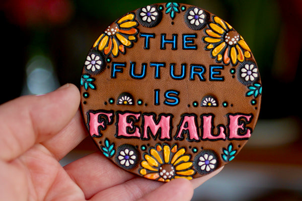 Preorder The Future is Female Large Vote Pin