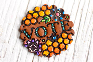 Preorder Honeycomb Vote Pin