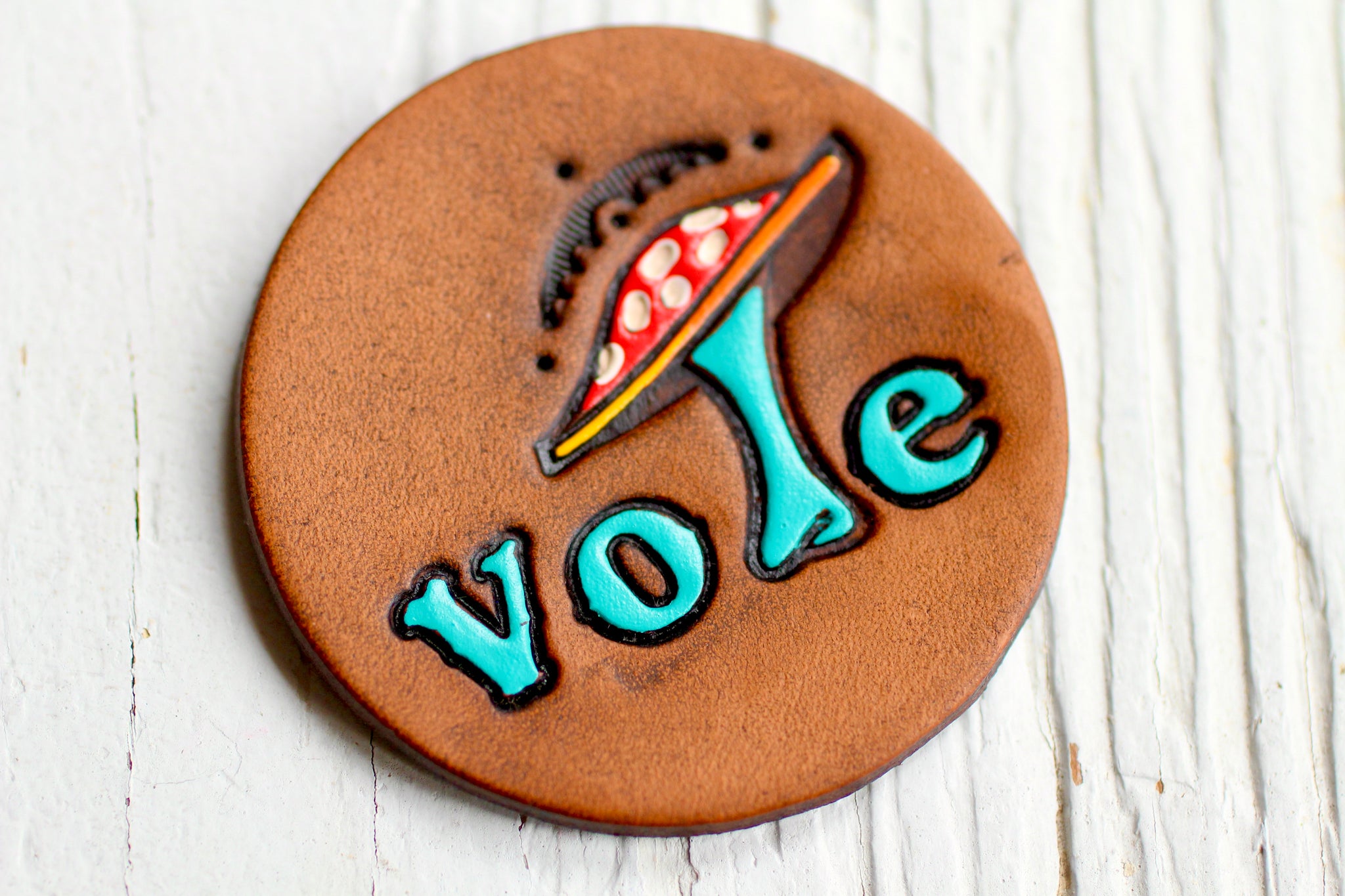 Ready to Ship Mushroom Vote Pin
