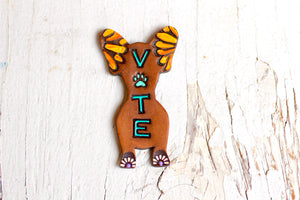 Ready to Ship Dog Lady Frenchie Vote Pin