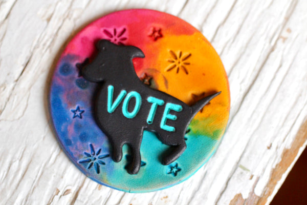 Preorder Dog Lady Lab 3D Vote Pin