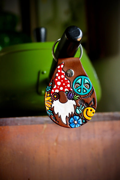 Arlo - Toadstool Gnome Hat Keychain  - MADE TO ORDER