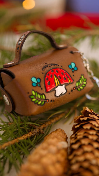 Toadstool Mini Purse Key Chain