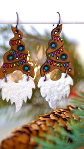 Christmas Tree Hat Gnome Earrings