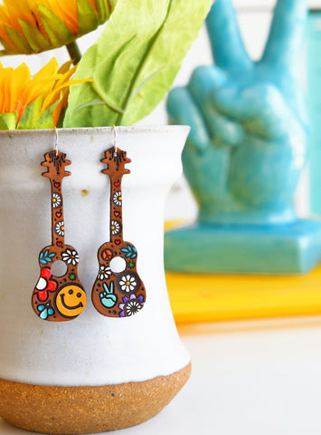 Woodstock Acoustic Guitar Earrings