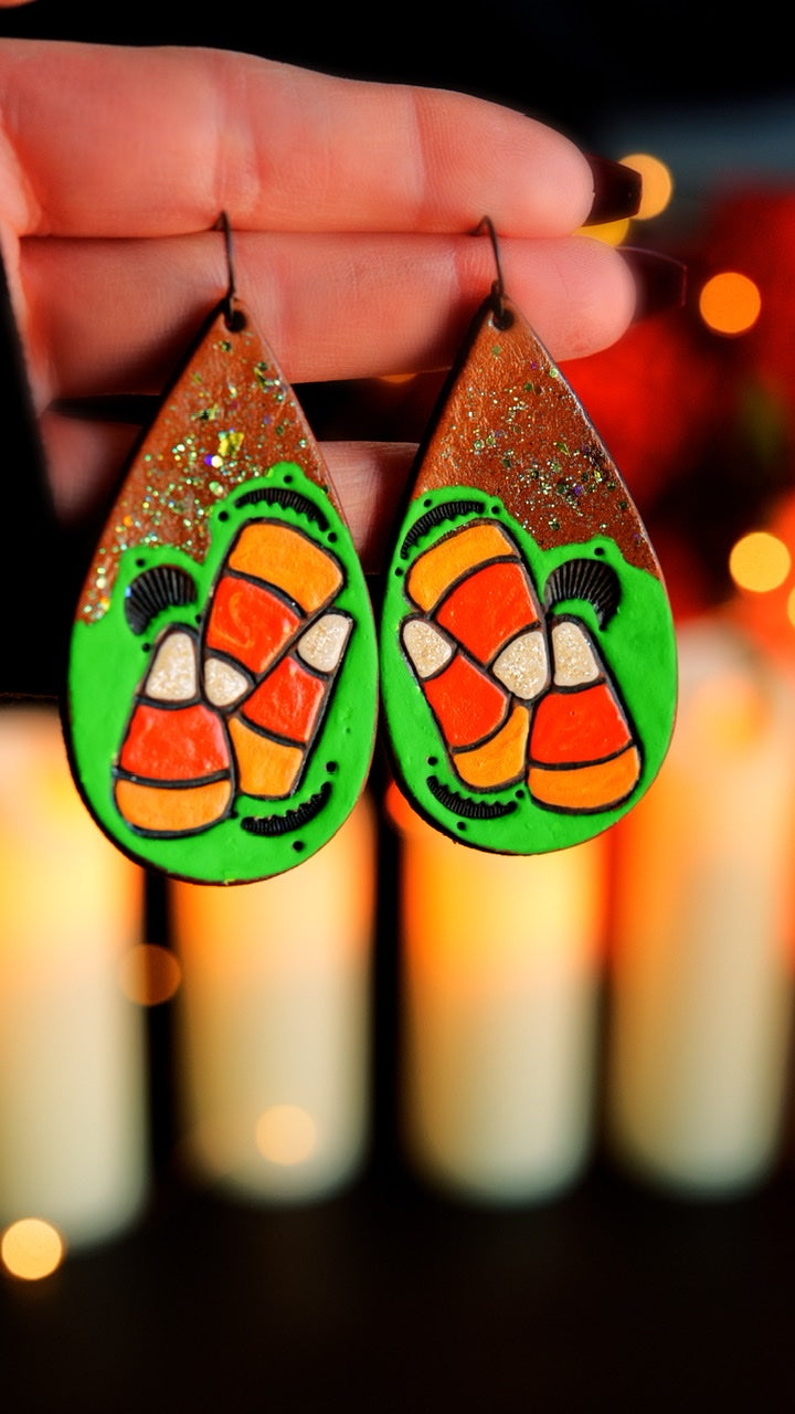 Preorder - Candy Corn Earrings