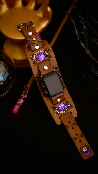 Destiny Crystal Ball Cuff Style Apple Watchband
