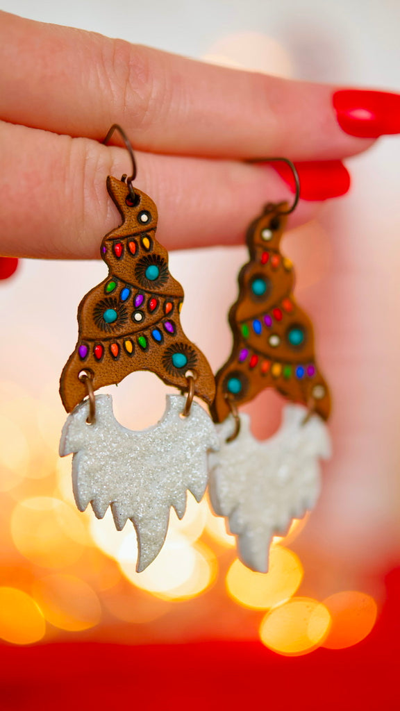 Christmas Tree Hat Gnome Earrings – Mesa Dreams - Main Image