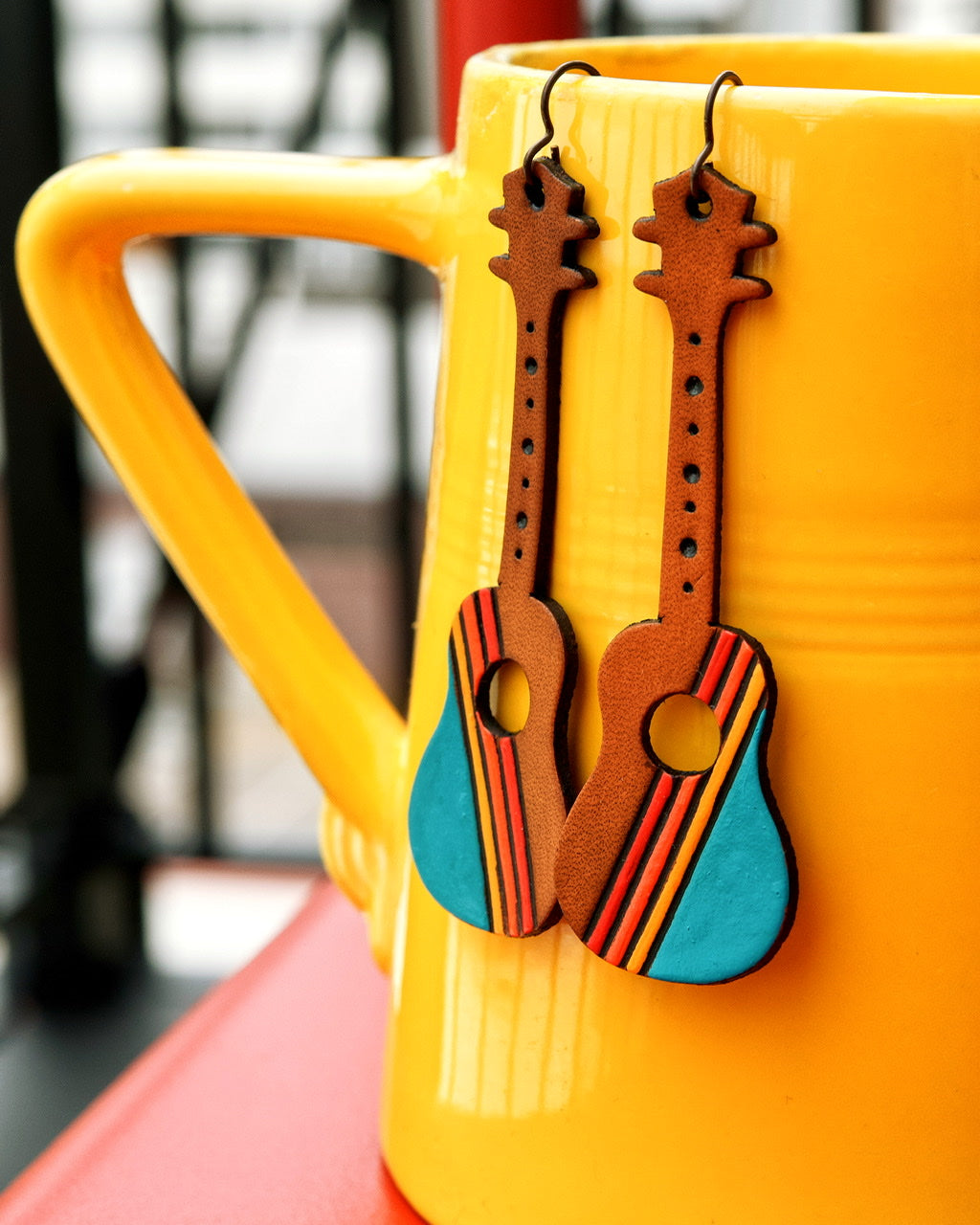 Mesa Dreams Striped Acoustic Guitar Earrings