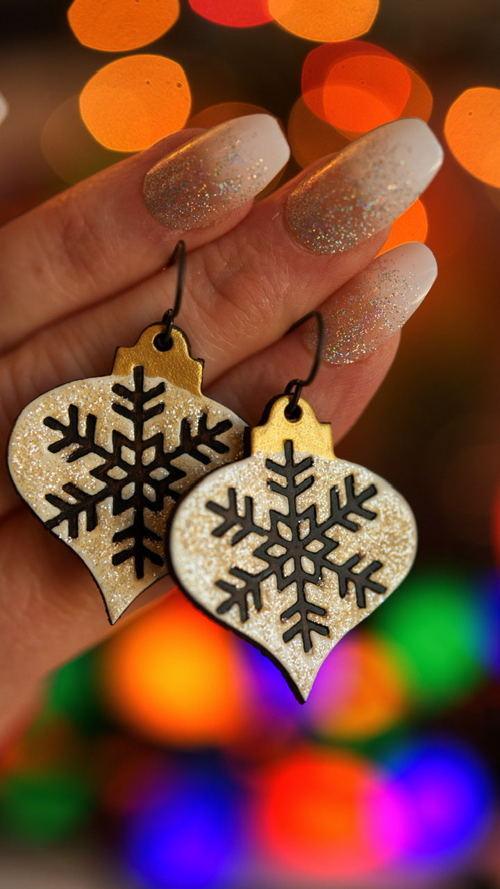 Warm Sugar Teardrop Ornament Earrings