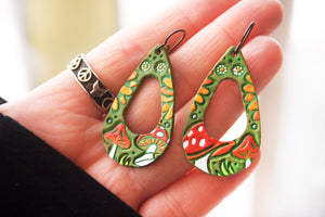Mini Mushroom and Sunflower teardrops