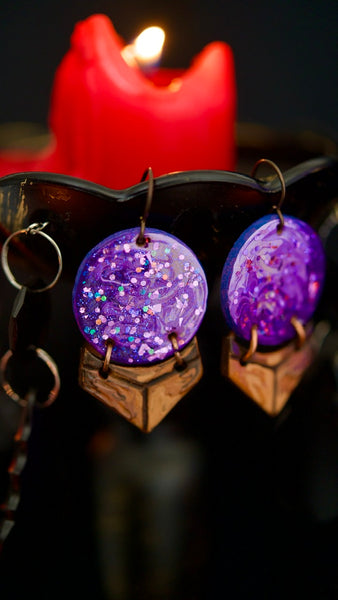 PREORDER Soothsayer's Glitter Crystal Ball Earrings