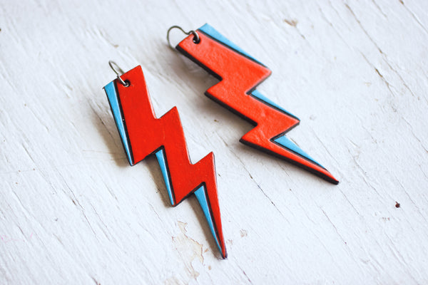 Ziggy Stardust Bolt Earrings