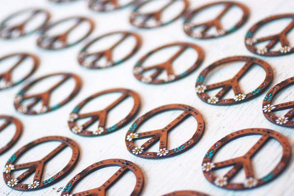Classic Daisy Peace Symbol Earrings