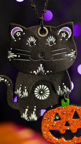 PREORDER Trick-or-Treating Cat Necklace