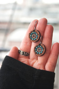 Mini Mandala Wildflower Earrings