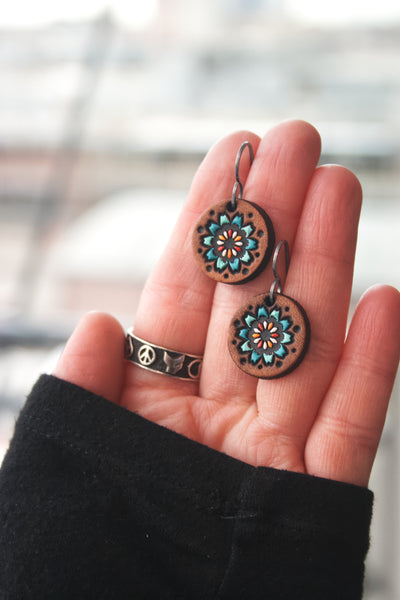 Mini Mandala Wildflower Earrings